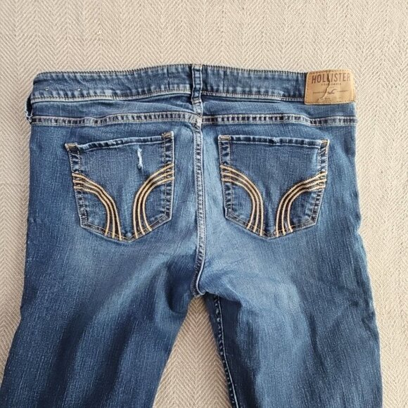Hollister Jeans Junior Size 15R W32 L32 Straight Skinny Med Wash Style 61956050 - Picture 10 of 16